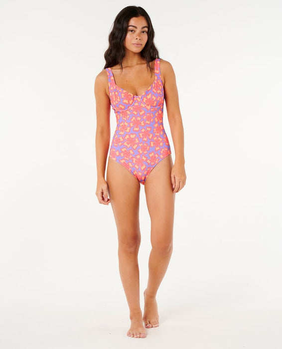 Rip Curl Neon Isles D-DD Good One Piece-Purple