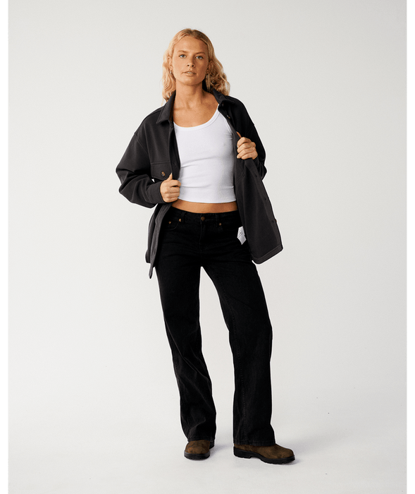 Rip Curl Retro Swell Fleece L/S Shirt-Washed Black
