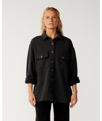 Rip Curl Retro Swell Fleece L/S Shirt-Washed Black