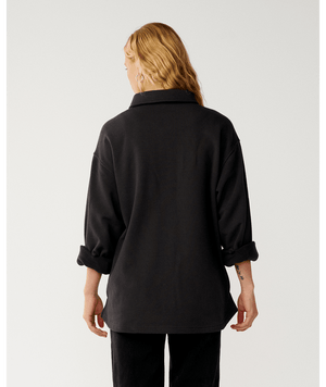 Rip Curl Retro Swell Fleece L/S Shirt-Washed Black— Alternate View
