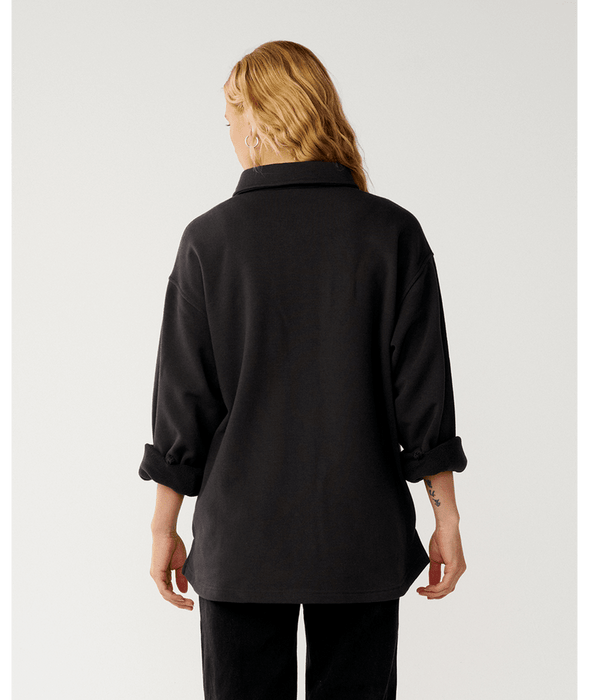 Rip Curl Retro Swell Fleece L/S Shirt-Washed Black