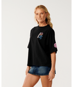 Rip Curl Surf The World Boxy Tee-Black