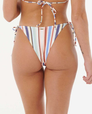Rip Curl Oceanic Stripe Hi Leg Skimpy Bottom-Multico