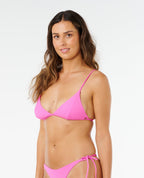 Rip Curl Premium Surf Band Fixed Tri Top-Super Pink