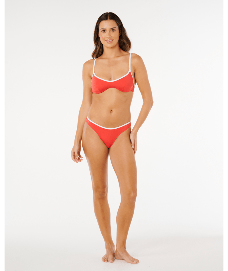 Rip Curl Classic Surf High Skimpy Bottom-Red