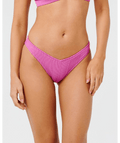 Rip Curl Vibe Surf High Cheeky Bottom-Purple Pink