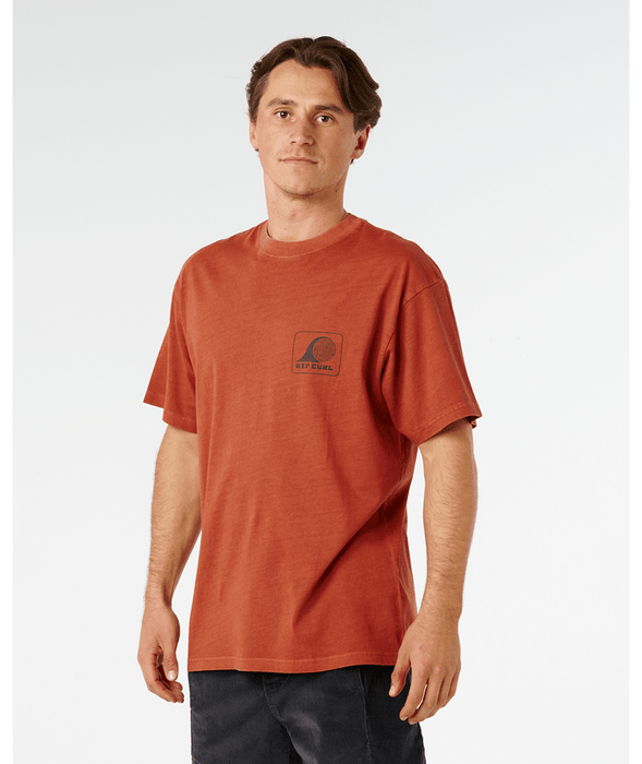 Rip Curl AOTS Rolling Wave Tee-Baked Clay
