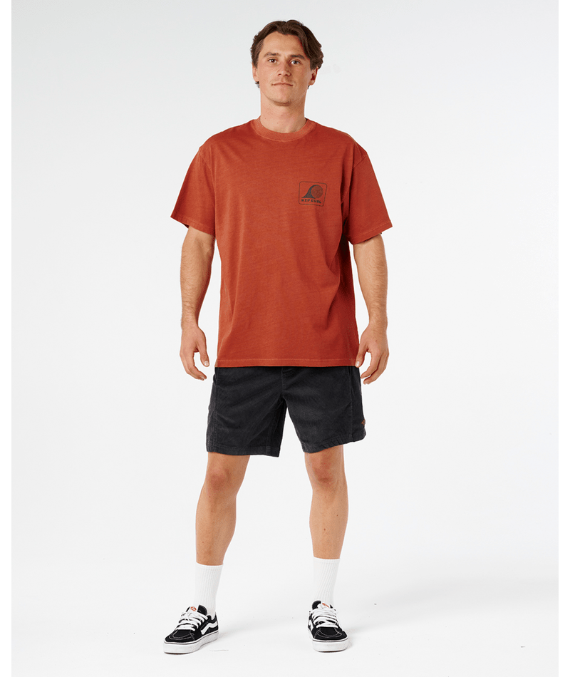 Rip Curl AOTS Rolling Wave Tee-Baked Clay
