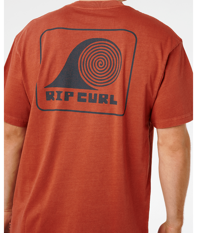 Rip Curl AOTS Rolling Wave Tee-Baked Clay