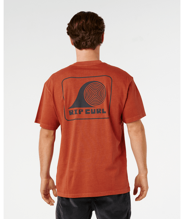 Rip Curl AOTS Rolling Wave Tee-Baked Clay