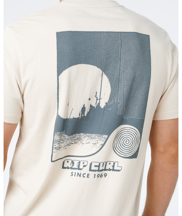 Rip Curl AOTS Sailboat Tee-Vintage White