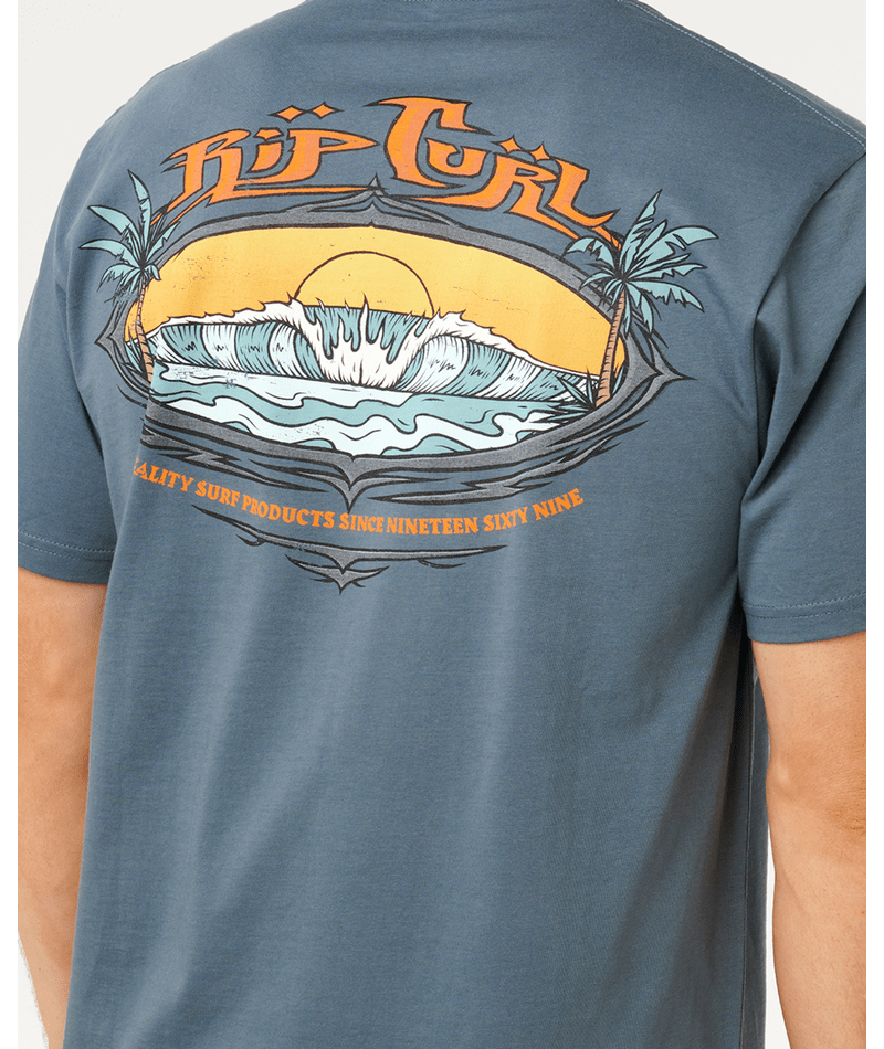 Rip Curl Hazed And Tubed Tee-Pine Night