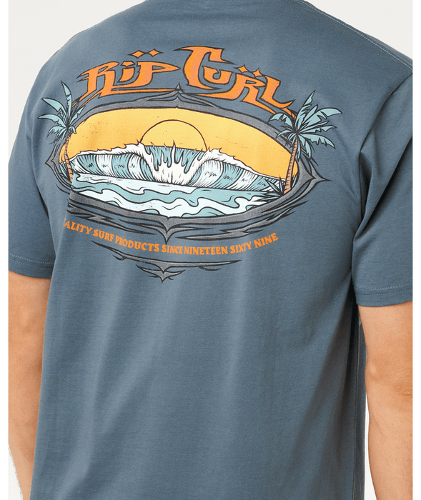 Rip Curl Hazed And Tubed Tee-Pine Night