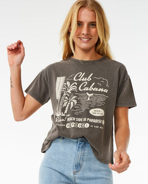 Rip Curl Club Cabana Relaxed Tee-Washed Black