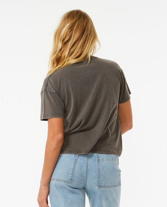 Rip Curl Club Cabana Relaxed Tee-Washed Black