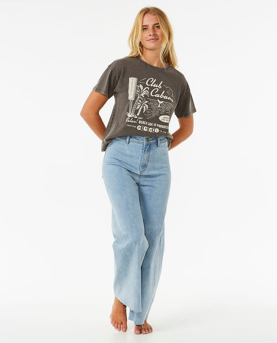 Rip Curl Club Cabana Relaxed Tee-Washed Black