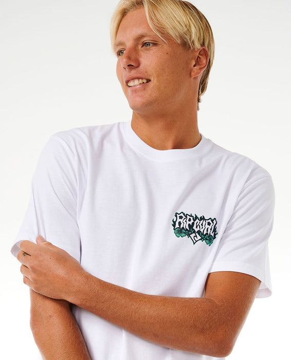 Rip Curl Skull Slob Tee-White — REAL Watersports