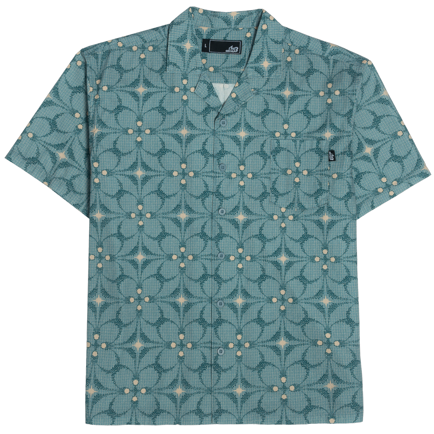 Lost Nifty Woven S/S Shirt-Sea Fog