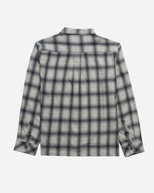 Lost Rowdy Woven Plaid L/S Shirt-Oatmeal