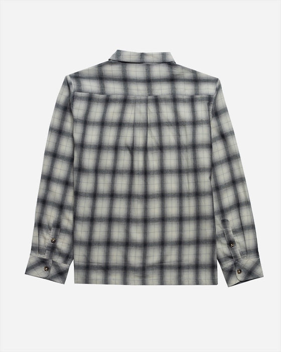 Lost Rowdy Woven Plaid L/S Shirt-Oatmeal