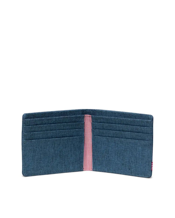 Herschel Roy RFID Wallet-Copen Blue Crosshatch