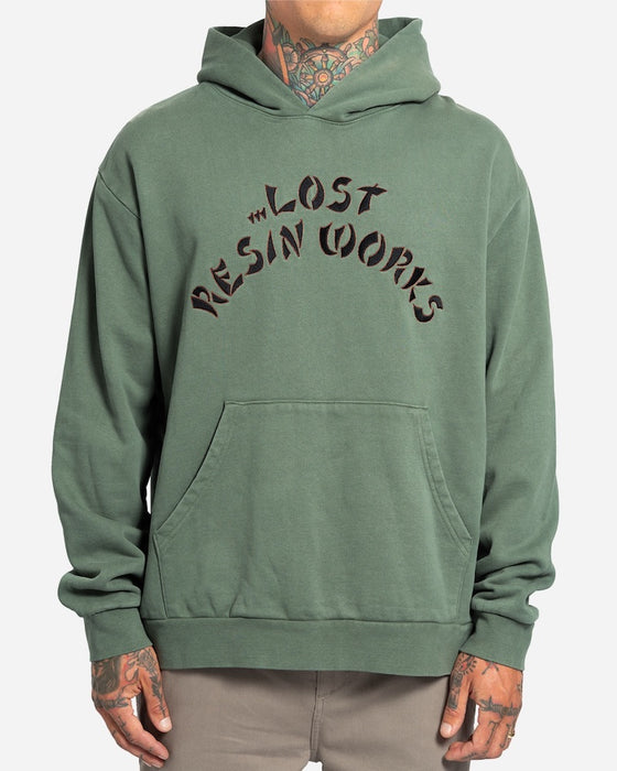 Lost Legacy Heavy Hooded Sweatshirt-Dark Sage
