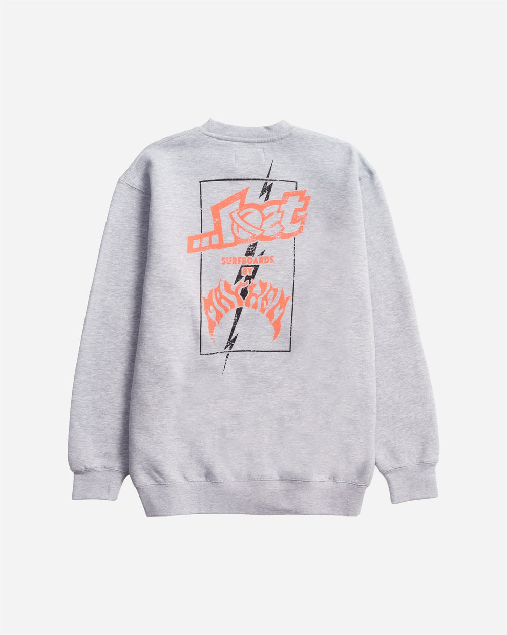 Lost Mayhem Bolts Crew Sweatshirt-Heather Grey