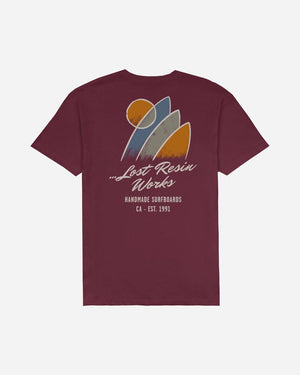 Lost Handmade Tee-Maroon