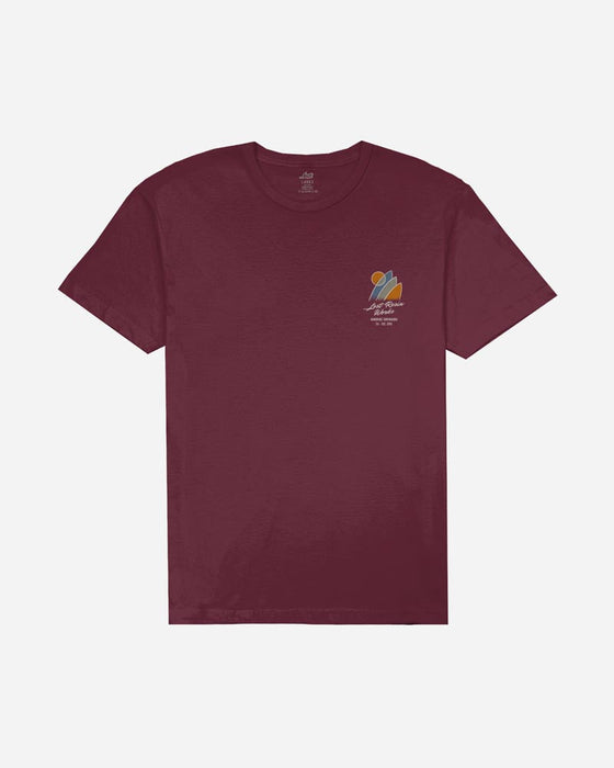 Lost Handmade Tee-Maroon