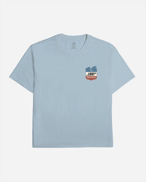 Lost Emblem Boxy Tee-Blue Mist