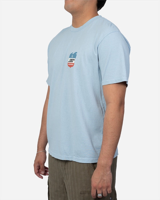 Lost Emblem Boxy Tee-Blue Mist