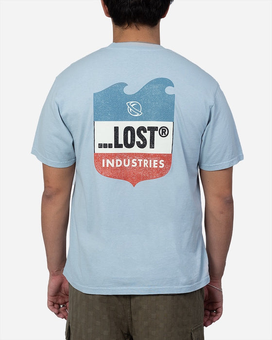 Lost Emblem Boxy Tee-Blue Mist