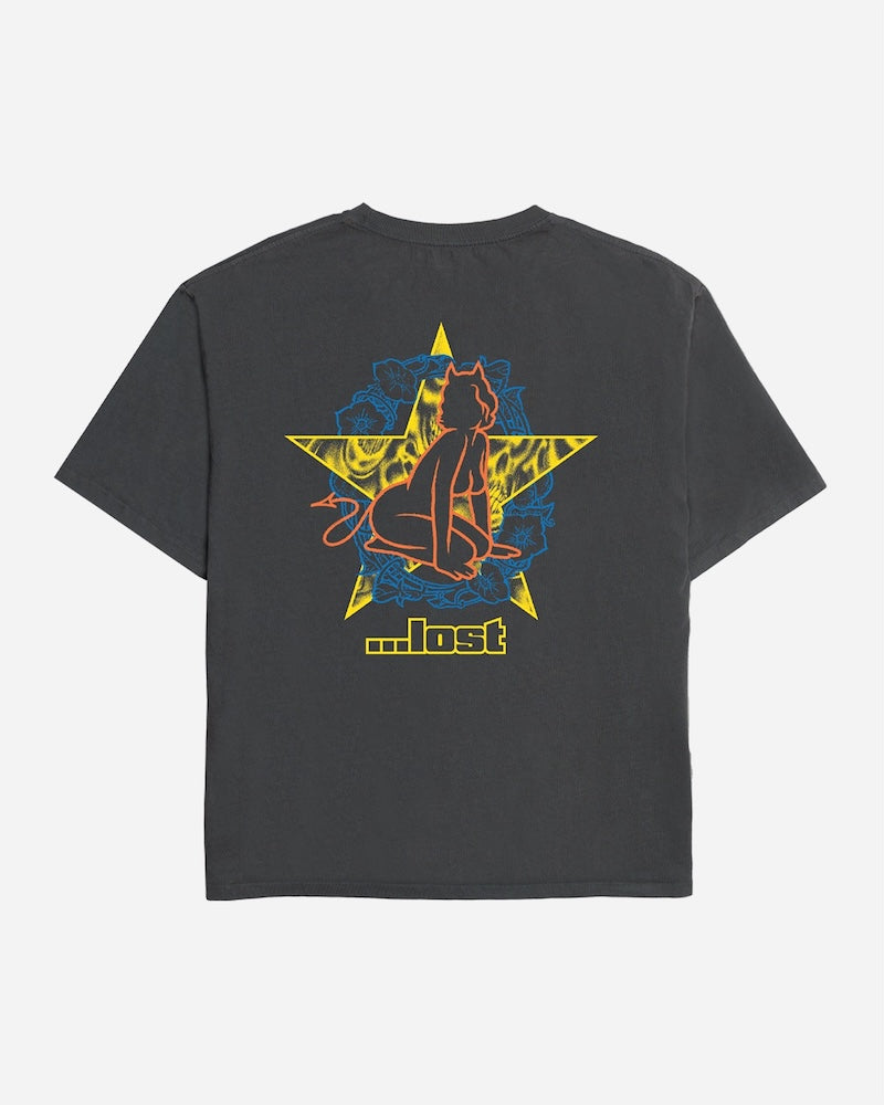 Lost Superstar Boxy Tee-Vintage Black