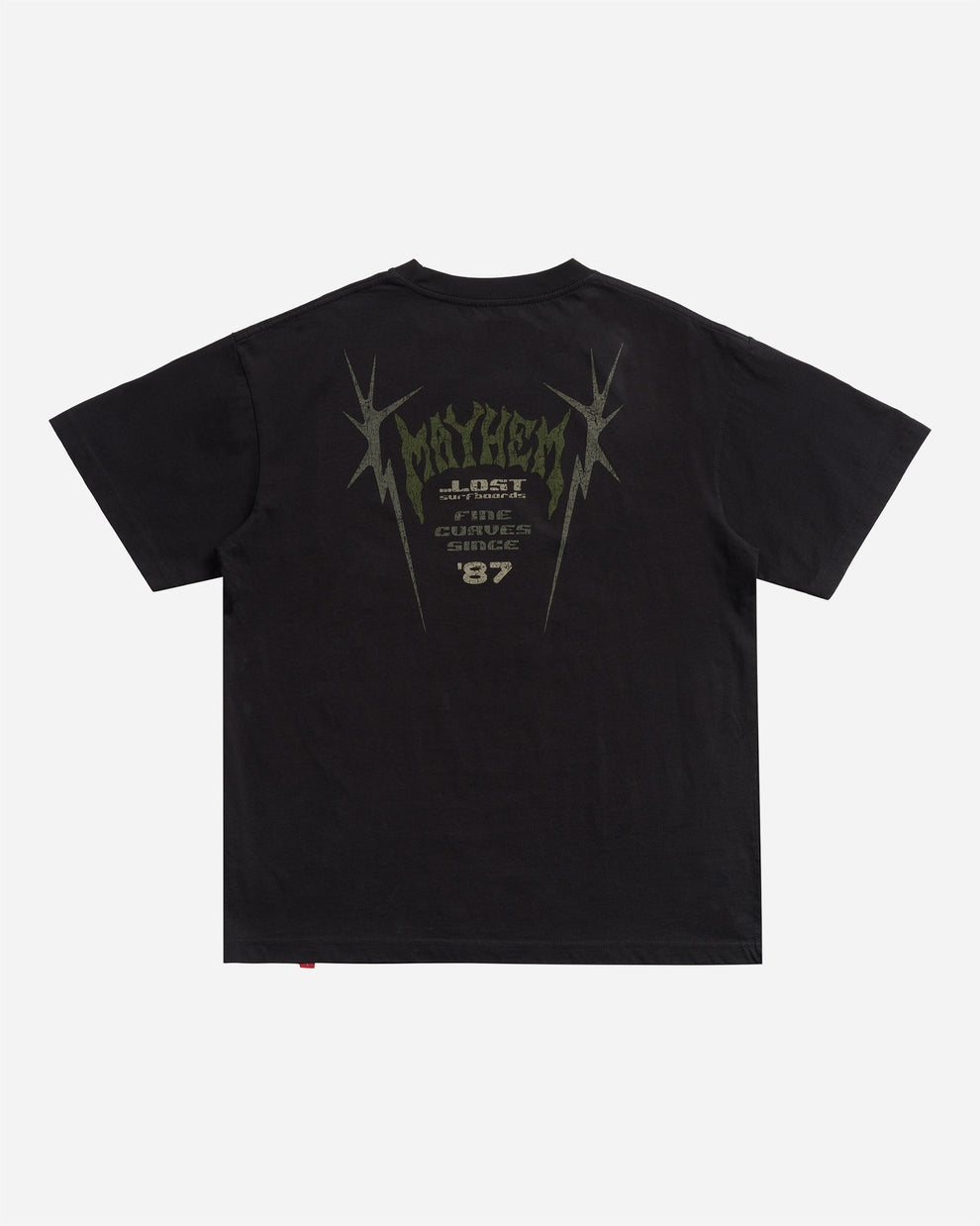Lost Mayhem Spikes Logo Tee-Black
