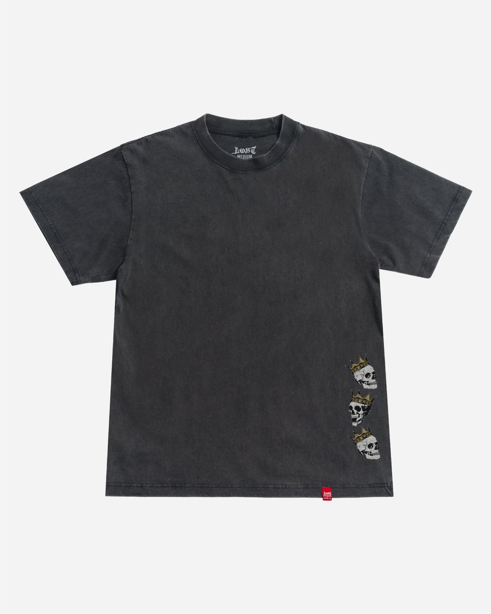 Lost Mayhem Flannel Boxy Tee-Vintage Black