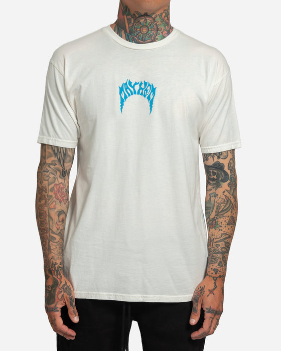 Lost Mayhem Bolts Vintage Dye Tee-Ivory
