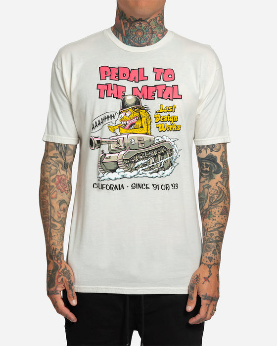 Lost Pedal to the Medal Vintage Dye Tee-Ivory