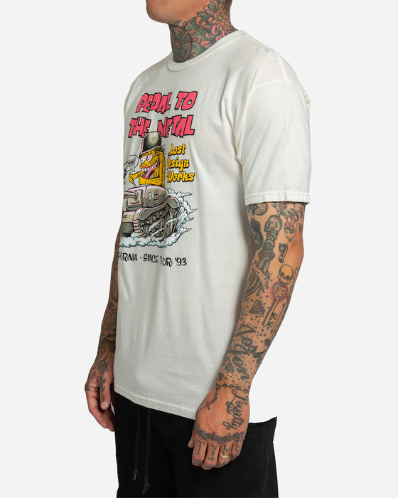Lost Pedal to the Medal Vintage Dye Tee-Ivory