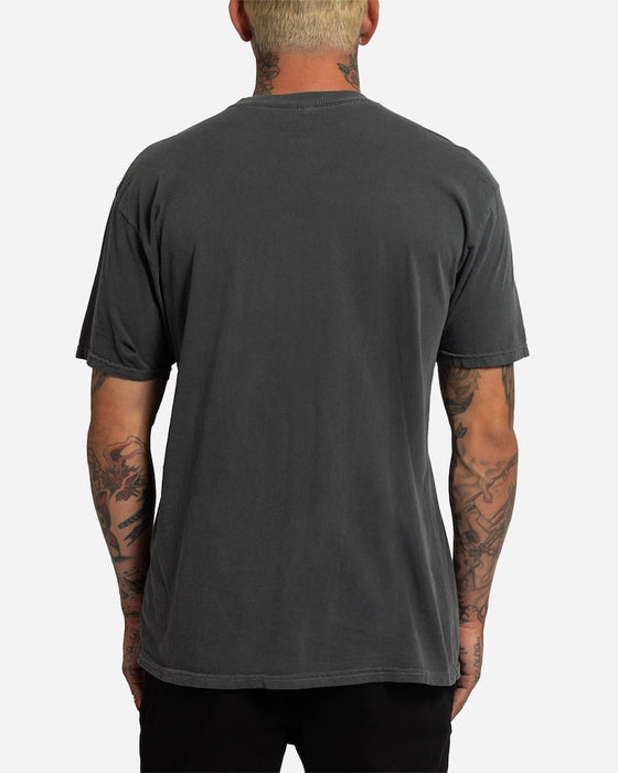 Lost Tube Pig Vintage Dye Tee-Vintage Black