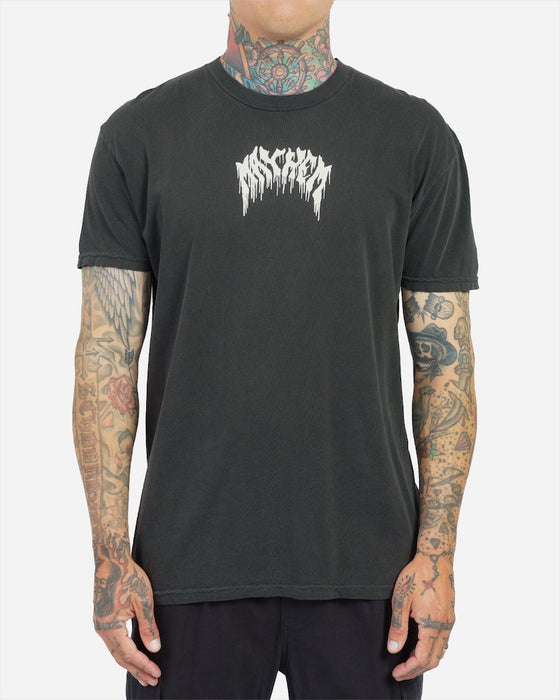 Lost Flyer Vintage Dye Tee-Vintage Black