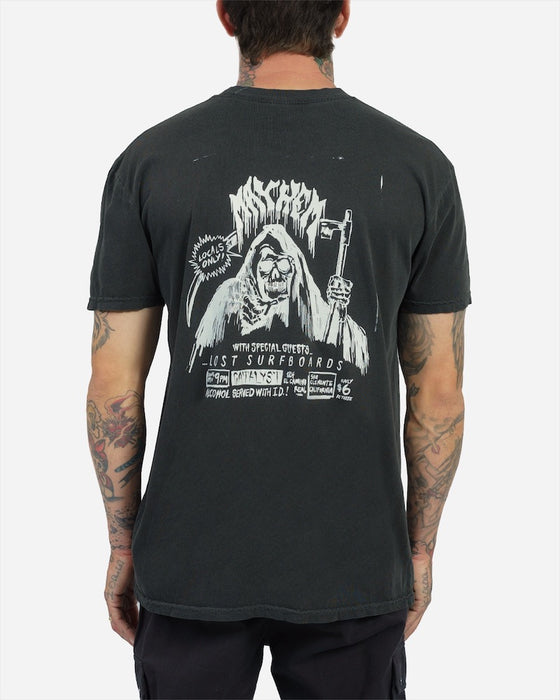 Lost Flyer Vintage Dye Tee-Vintage Black