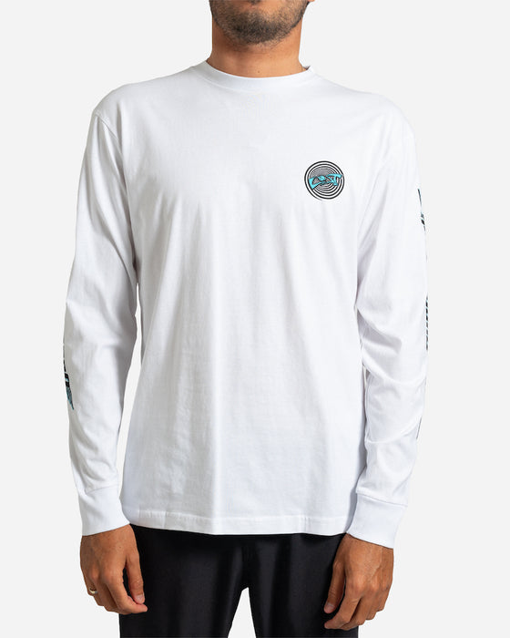 Lost Team Lost  L/S Tee-White/Cyan