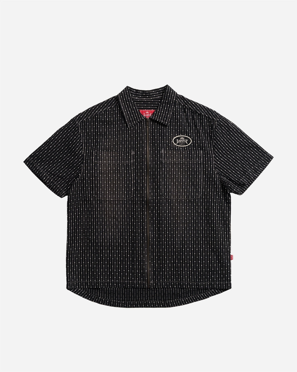 Lost Gassed Woven L/S Shirt-Black/Natural