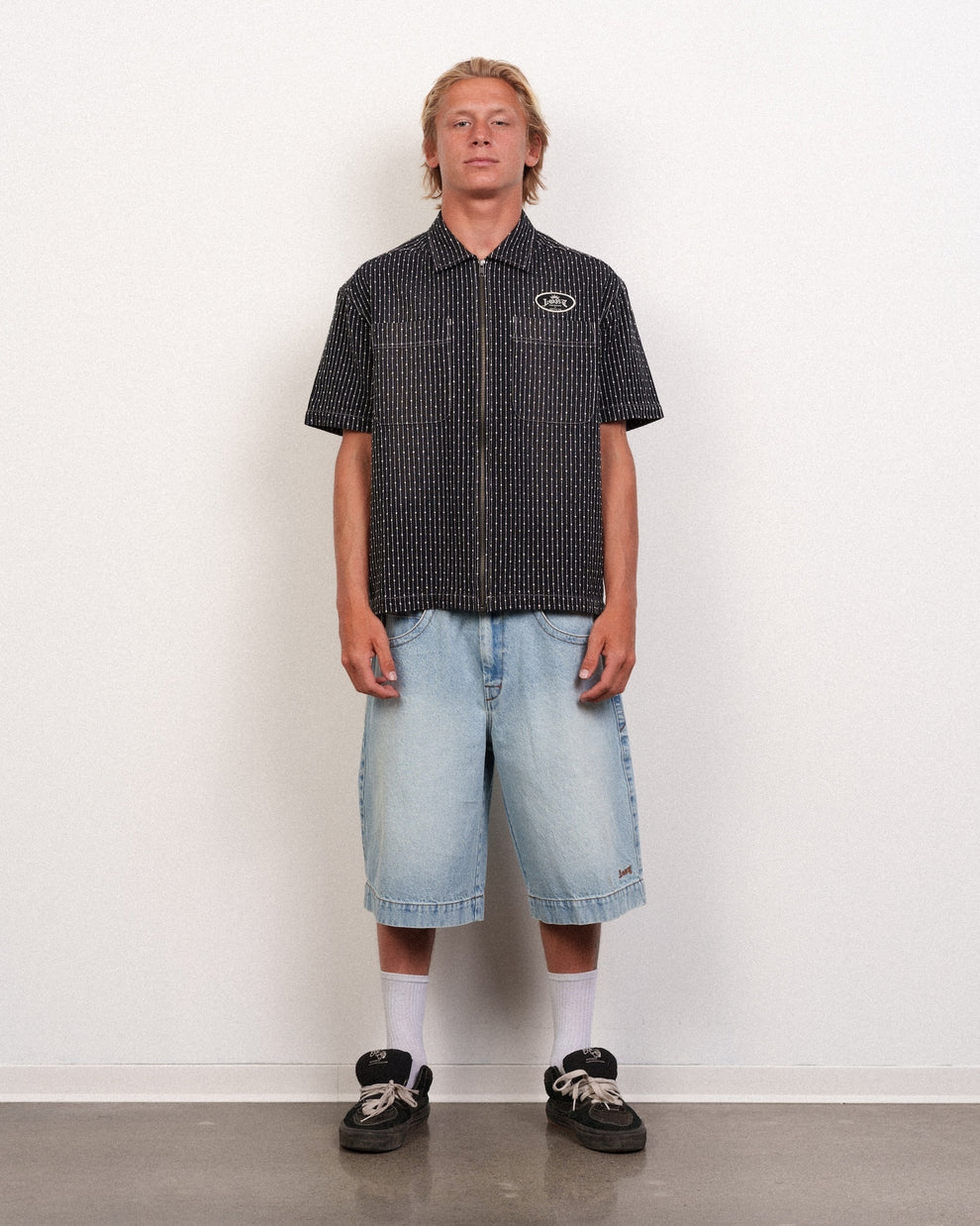 Lost Gassed Woven L/S Shirt-Black/Natural