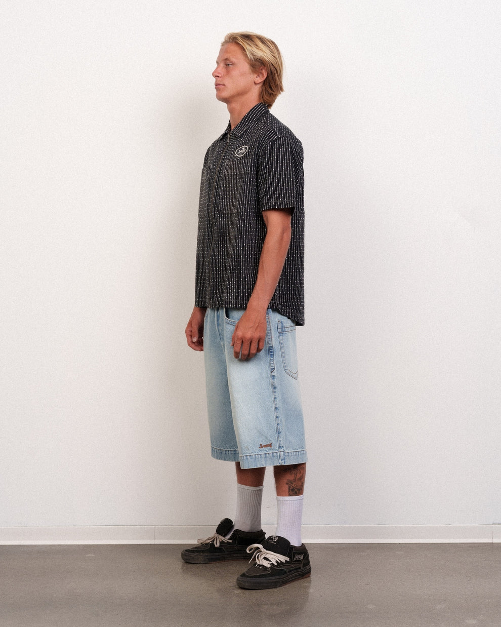 Lost Gassed Woven L/S Shirt-Black/Natural