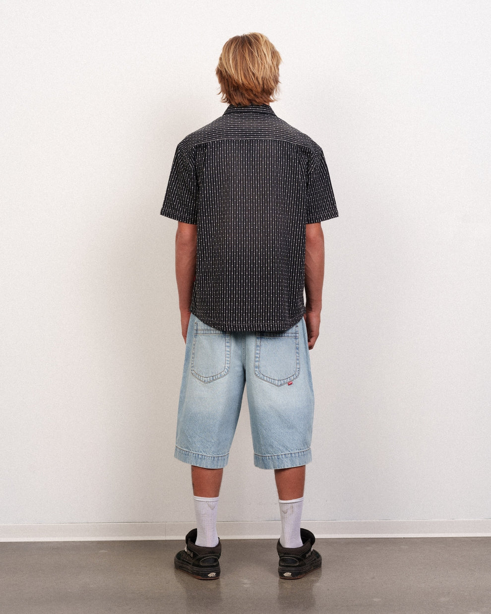 Lost Gassed Woven L/S Shirt-Black/Natural