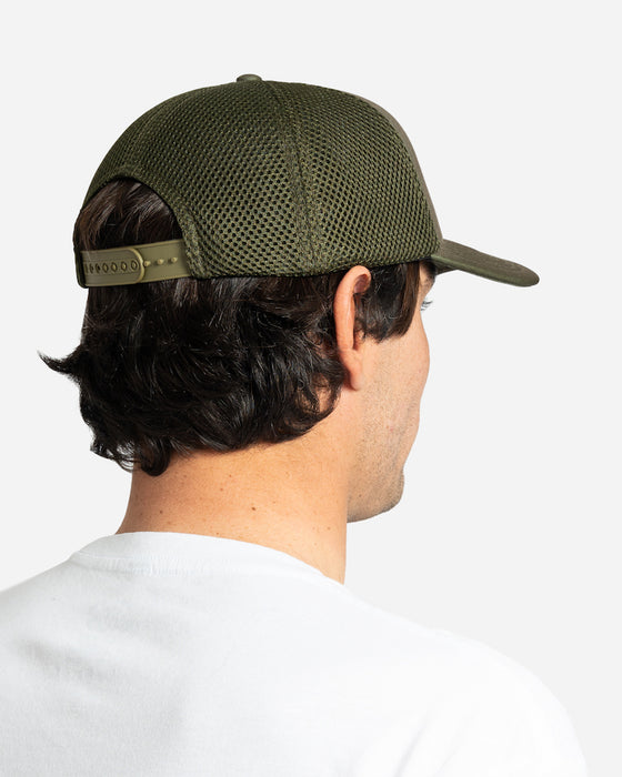 Lost Lightning Mayhem Trucker Hat-Dark Military Green