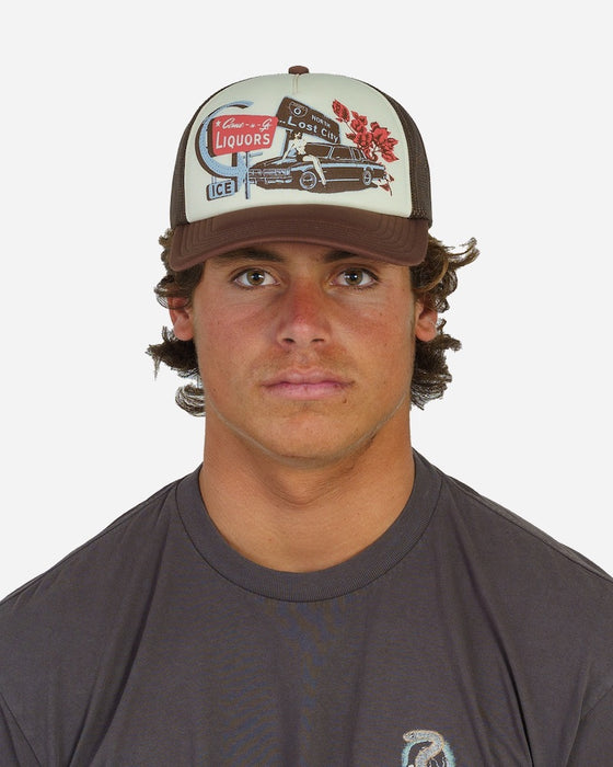 Lost Lost City Trucker Hat-Brown