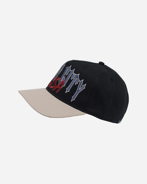 Lost  Surf City Strapback Hat-Black/Grey