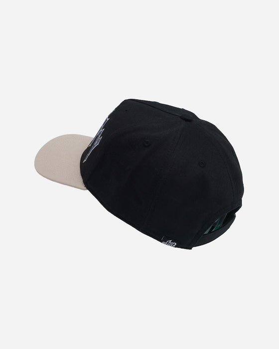Lost  Surf City Strapback Hat-Black/Grey